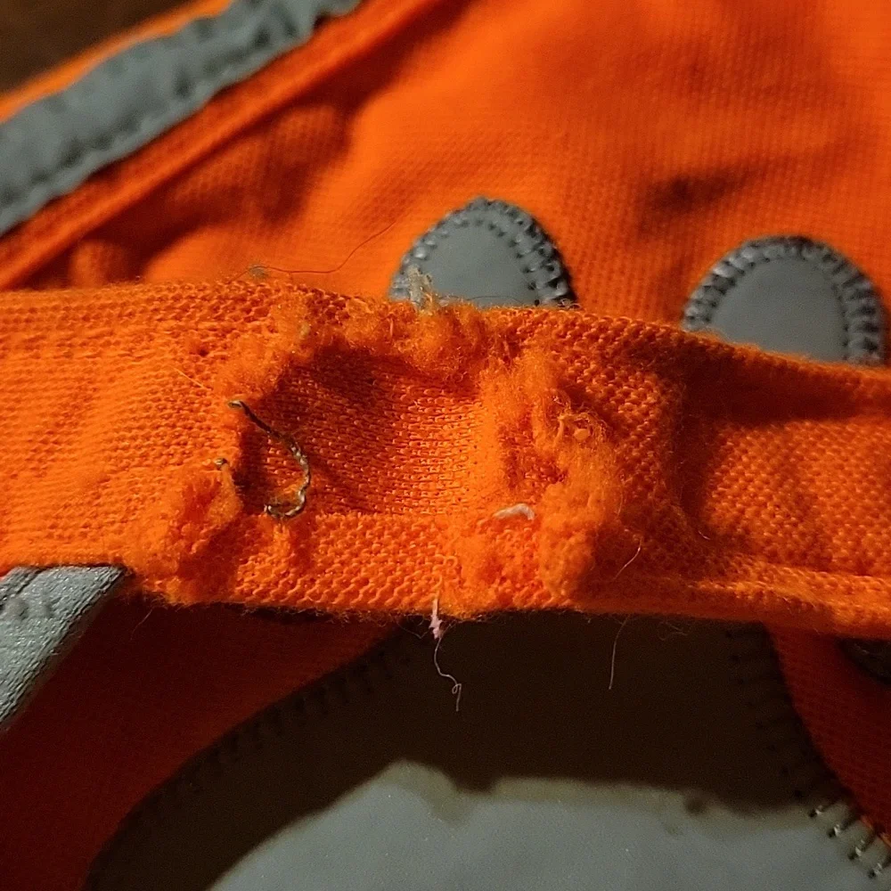 Knight Pet Velcro Orange Gray Safety Dog Bandana Scarf Paw Print